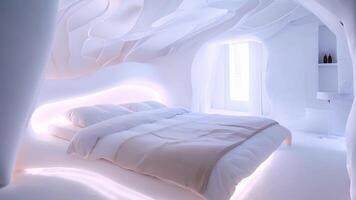 el puro intacto alrededores de el antártico hielo hotel crear el Perfecto atmósfera para un pacífico noches descansar. video
