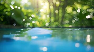 The sound of chirping crickets and rustling leaves create a symphony of nature perfect for lulling you into a peaceful slumber as you float in this tranquil pool. video