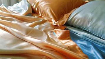 A satinfinished fitted sheet smooth and soft to the touch perfectly fitted on a kingsize bed video