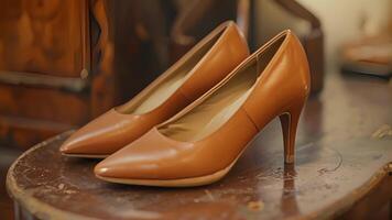 A pair of classic pumps made with genuine leather and featuring a delicate heel bring a touch of class to any look and were found nestled a the thrift store shoe section video