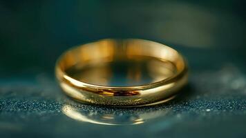 A minimalist gold ring with a smooth polished finish video