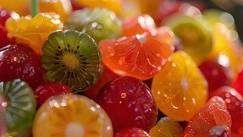 Vibrant and colorful fruit adornments ready to add a burst of flavor and visual appeal to the signature cocktails at the refined home bar video