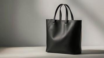 une classique noir fourre-tout sac dans souple cuir avec discret détails et une spacieux intérieur pour tous les jours utilisation video