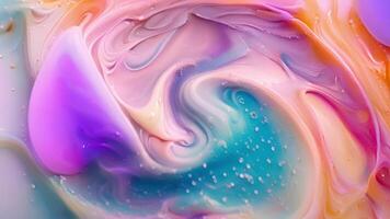 Delicate swirls of color captured within a transparent bar of soap showcasing its natural ingredients video