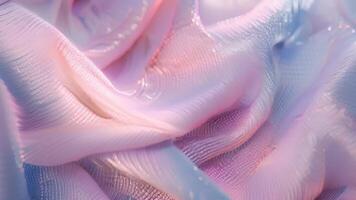 närbild skott av en sticka sjal tillverkad med mjuk och delikat designer garn perfekt för en formell tillfälle video