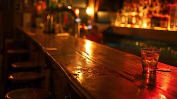 A dimly lit bar with a makeshift stage set up in the corner ready for a night of dry pub quiz fun video