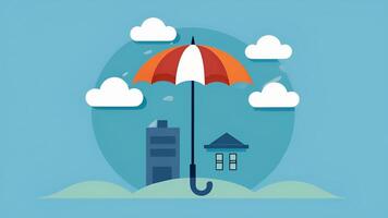 An umbrella on a rainy day providing protection and preparedness for unexpected weather. video