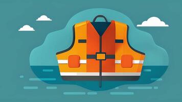en flytväst på en båt säkerställa säkerhet och överlevnad i nödsituationer på hav. video