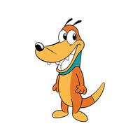Cute Basset Hound Dog Cartoon Style vector