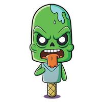 Monster Melting Ice Cream Zombies Melting Ice Cream vector