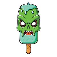 Monster Melting Ice Cream Zombies Melting Ice Cream vector