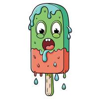 Monster Melting Ice Cream Zombies Melting Ice Cream vector