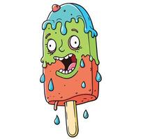 Monster Melting Ice Cream Zombies Melting Ice Cream vector