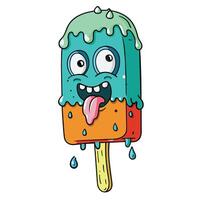 Monster Melting Ice Cream Zombies Melting Ice Cream vector