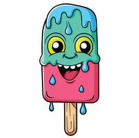 Monster Melting Ice Cream Zombies Melting Ice Cream vector