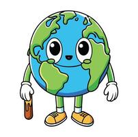 Earth Ice Cream Melting Global Warming Effect Earth Cute Earth Ice Cream Melting vector