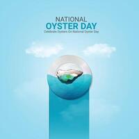 national oyster day creative ads design. oyster day element isolated on Template for background. oyster day Poster, , illustration, August 5. Important day vector