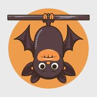 Set of bat, flat cartoon isolated on white background. illustration white background vector