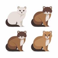 Mink in a flat style. Isolated, white background vector