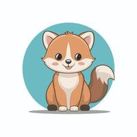 Mink in a flat style. Isolated, white background vector