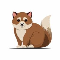 Mink in a flat style. Isolated, white background vector