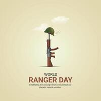 World Ranger Day creative ads design. Ranger Day isolated on a Template for background. Ranger Day Poster, July 31. Important day vector