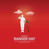 World Ranger Day creative ads design. Ranger Day isolated on a Template for background. Ranger Day Poster, July 31. Important day vector