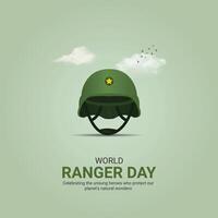 World Ranger Day creative ads design. Ranger Day isolated on a Template for background. Ranger Day Poster, July 31. Important day vector
