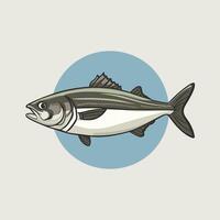 anchoa pez. ilustración dibujos animados plano icono aislado en blanco antecedentes. vector