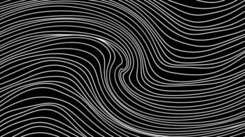 Lots of curved lines on black background. Motion. Thin lines bend during movement. Flow of thin threads with bends video