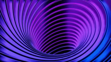 Abstract background with animated hypnotic tunnel formed by widening colorful circles. Design. Alien futuristic technologies. video