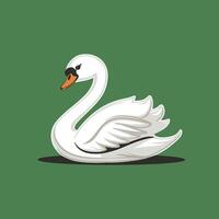 swans illustration isolated on white background vector