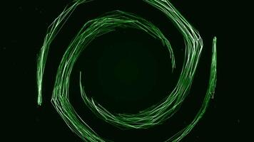 Abstract drawn sketch of a spiral rotating on a black background. Animation. Effect of a spinning tunnel in the dark. video