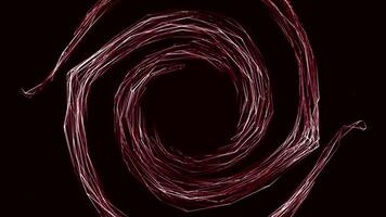 Abstract drawn sketch of a spiral rotating on a black background. Animation. Effect of a spinning tunnel in the dark. video