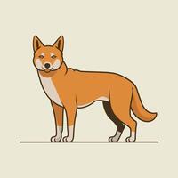 Dingo. Isolated illustration white background vector