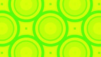 Geometric shapes in abstraction . Design. Red and green squares and circles expand and narrow creating beautiful patterns. video