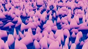 Many fluctuations on surface. Design. Lot of sharp fluctuations on virtual surface. High vibrations and waves move rapidly on cybernetic field video