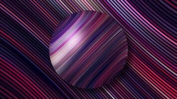 geométrico formas en abstracción. movimiento. un brillante circulo de púrpura y un cuadrado de azul y verde ese brillar con diferente sombras y mover. video