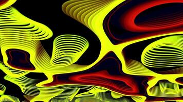futuristische animatie met topografisch lijnen. ontwerp. holografische vlekken van lijnen in cyberruimte. lijnen en vlekken Actie Aan computer topografisch kaart video
