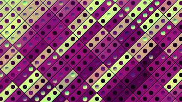 Moving and blinking color spots on mosaic rectangles. Motion. Colorful background with squares and dots changing colors from pink to beigeMoving ans blinking color spots on mosaic rectangles. Motion video