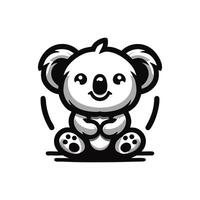 Koala logo design illustration. Koala . koala icon mascot design vector