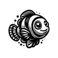 nemo pescado logo diseño inspiración vector