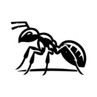 Black ant logo design. design illustration of a black silhouette ant vector