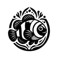 nemo pescado logo diseño inspiración vector