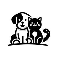 dog and cat logo design vector