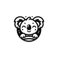 Koala logo design illustration. Koala . koala icon mascot design vector