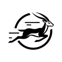 Springbok logo. springbok illustration. springbok wild animal vector