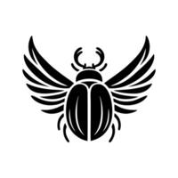 Horn beetle logo design. horn beetle logo illustration. vector