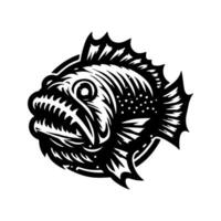 fish predator logo design. goliath logo design inspiration vector