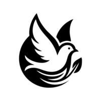 el paloma logo diseño es elegante y lujoso. paloma logo diseño vector